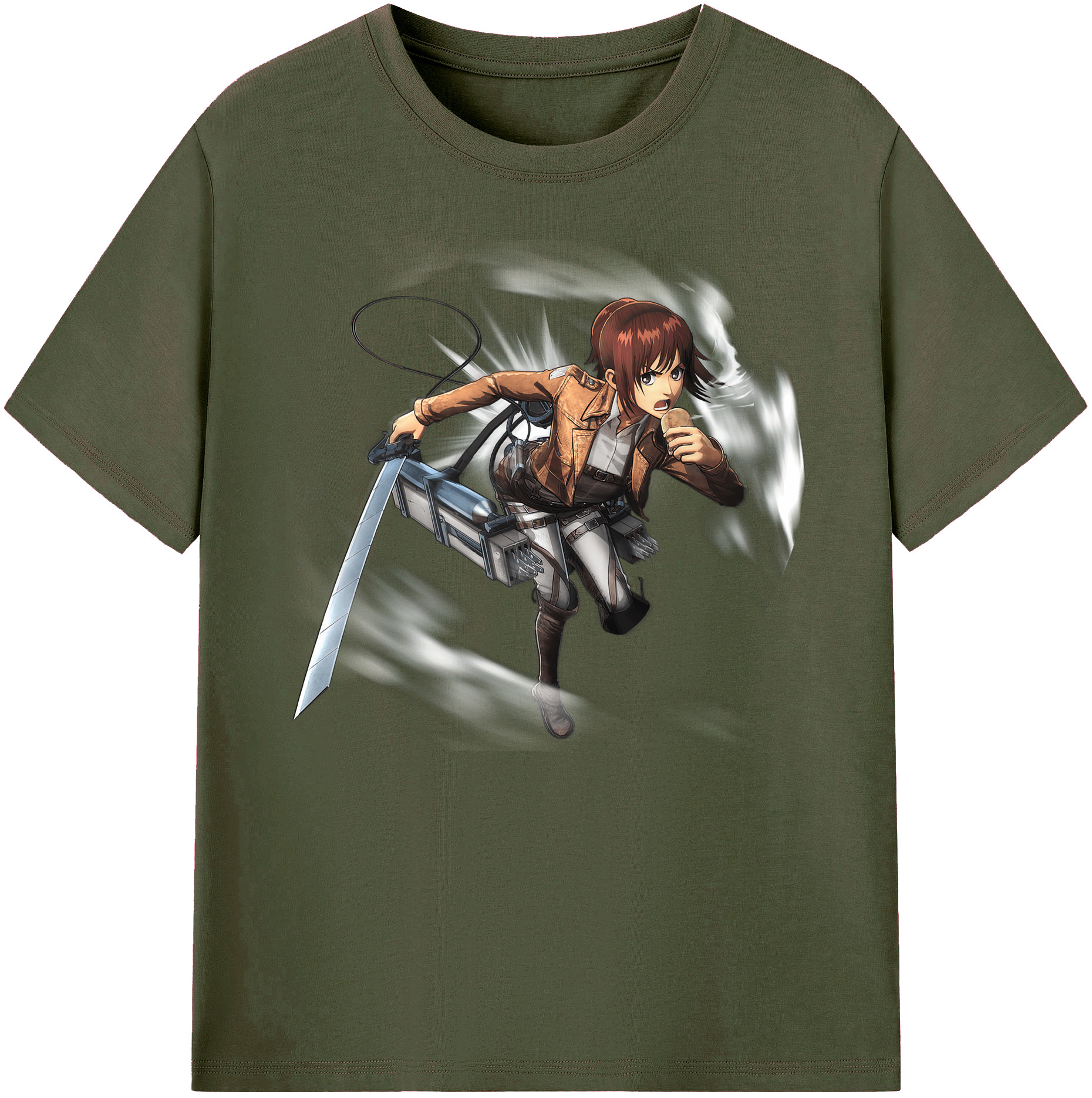 （画像用） 進撃の巨人 サシャ·ブラウス Attack on Titan Sasha Blaus 綿100％ メンズ半袖Tシャツ｜肌触りやわらか＆通気性